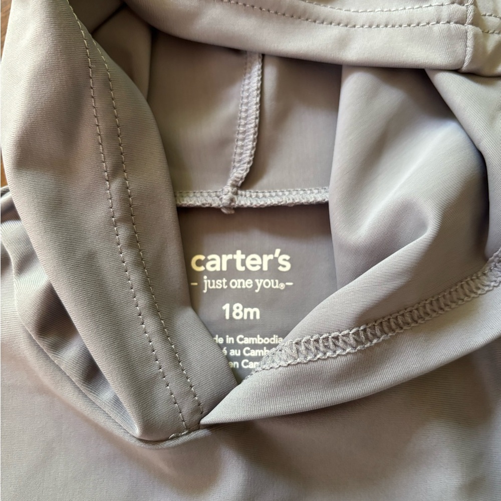 Carter's Light Gray Kids Hoodie - Picture 3 of 4
